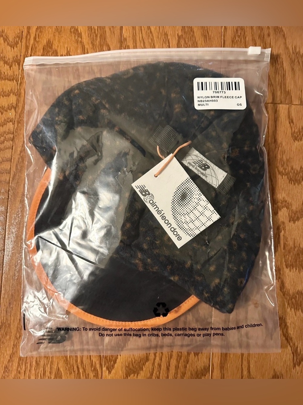 Aime Leon Dore New Balance Rainier Printed Fleece Earflap Cap • Geo Patten •2023